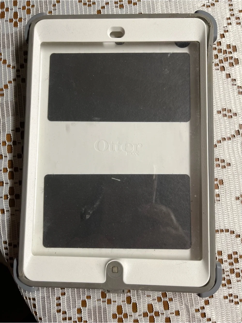 OtterBox White and Gray Tablet Case with Stand-for iPad mini